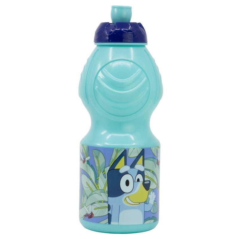 Bluey Leaves Kunststoff Sport-Trinkflasche aus Kunststoff mit Sportverschluss für Kinder – 400 ml, BPA-frei