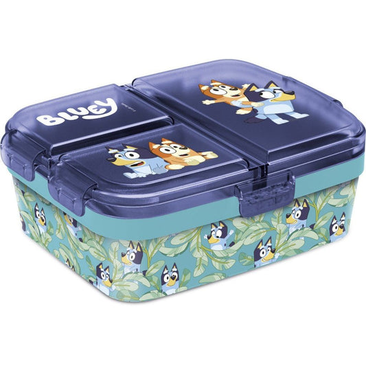 Bluey Leaves Mehrfach unterteilte Brotdose für Kinder – 18 × 14 × 8 cm, BPA-frei