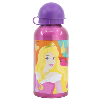 Bouteille d'eau en aluminium Disney Princess Bright avec bouchon à boire pour enfants – 400 ml