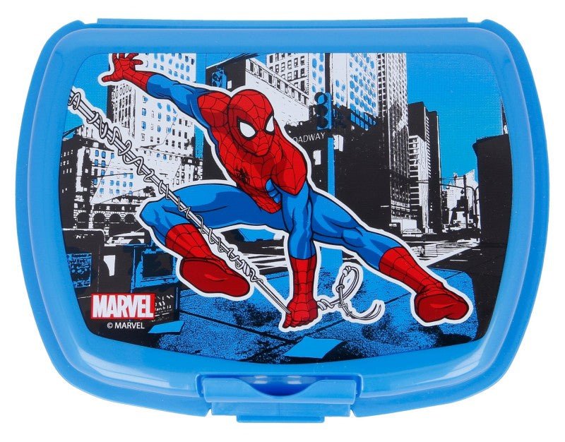 Spiderman Urban Sandwich-Box Brotdose mit einem Fach für Kinder – 18 × 14 × 7 cm, BPA-frei