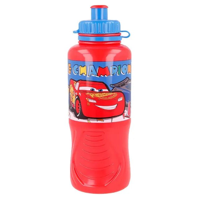 Disney Cars Lets Race Ergo Wasserflasche Sport-Trinkflasche aus Kunststoff mit Sportverschluss für Kinder – 430 ml, BPA-frei