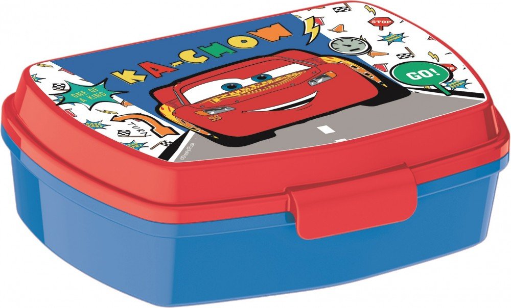 Disney Cars Lets Race -Sandwichdose Brotdose mit einem Fach für Kinder – 17 × 14 × 6,5 cm, BPA-frei