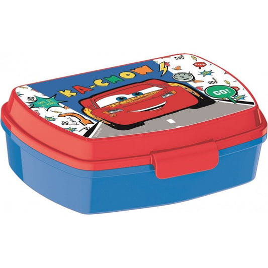 Disney Cars Lets Race -Sandwichdose Brotdose mit einem Fach für Kinder – 17 × 14 × 6,5 cm, BPA-frei