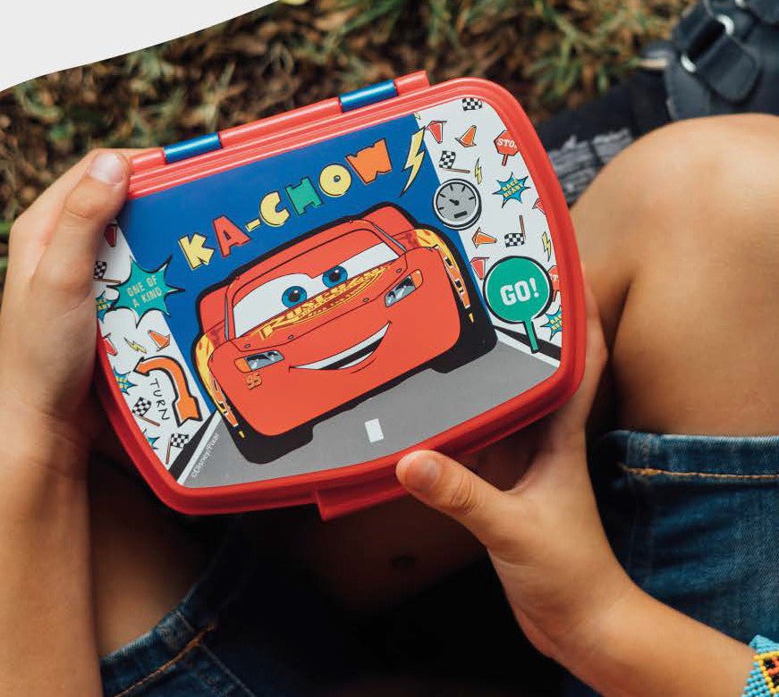 Disney Cars Lets Race -Sandwichdose Brotdose mit einem Fach für Kinder – 17 × 14 × 6,5 cm, BPA-frei