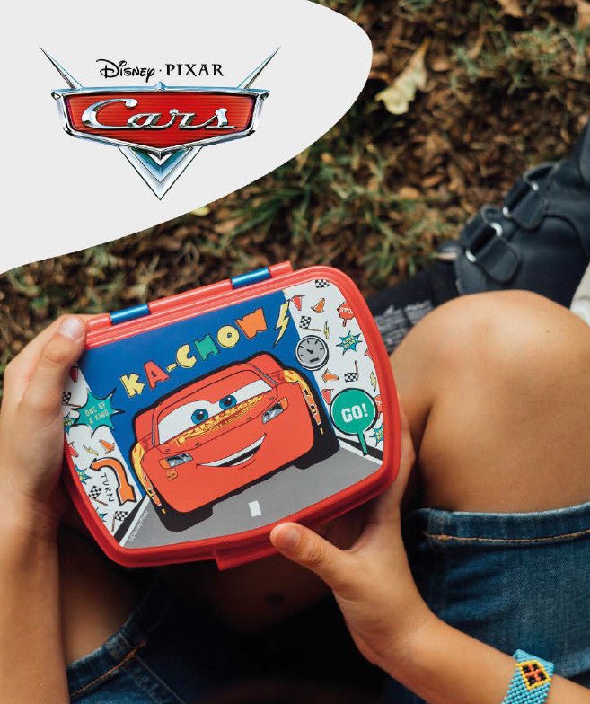Disney Cars Lets Race -Sandwichdose Brotdose mit einem Fach für Kinder – 17 × 14 × 6,5 cm, BPA-frei