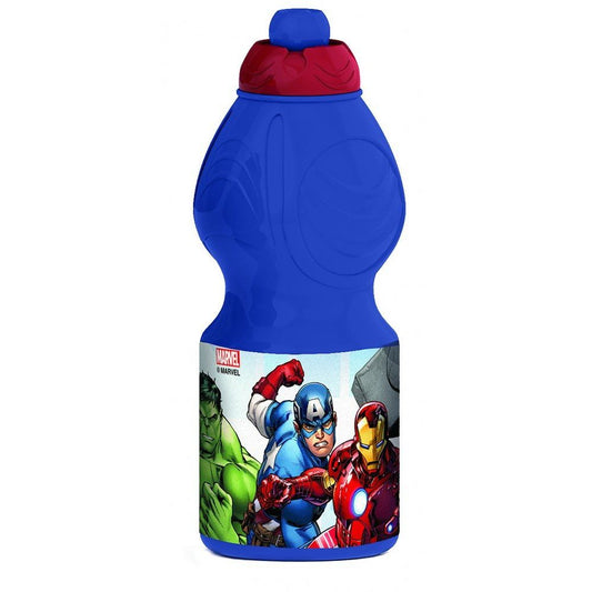 Avengers Sport-Trinkflasche aus Kunststoff mit Sportverschluss für Kinder – 400 ml, BPA-frei