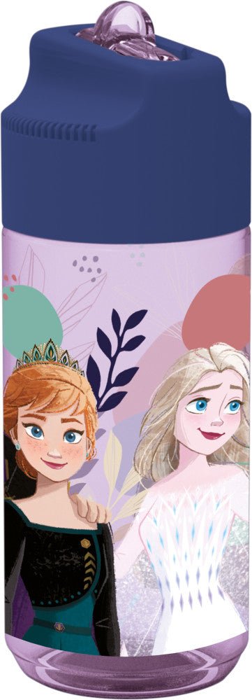 Disney Eiskönigin Journey Hydro Kunststoff-Trinkflasche mit Strohhalm für Kinder – 430 ml, BPA-frei