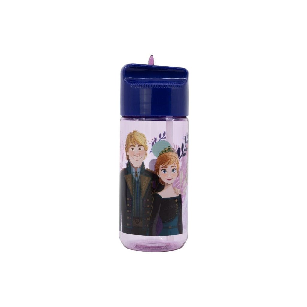 Disney Eiskönigin Journey Hydro Kunststoff-Trinkflasche mit Strohhalm für Kinder – 430 ml, BPA-frei