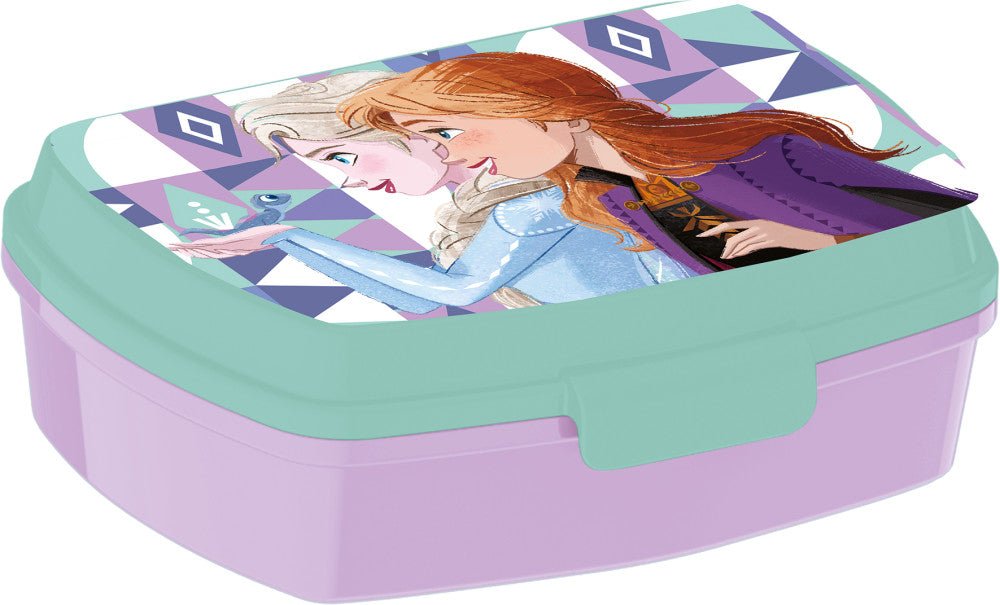 Disney Eiskönigin Ice Magic Brotdose mit einem Fach für Kinder – 17 × 14 × 6,5 cm, BPA-frei