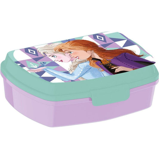 Disney Eiskönigin Ice Magic Brotdose mit einem Fach für Kinder – 17 × 14 × 6,5 cm, BPA-frei