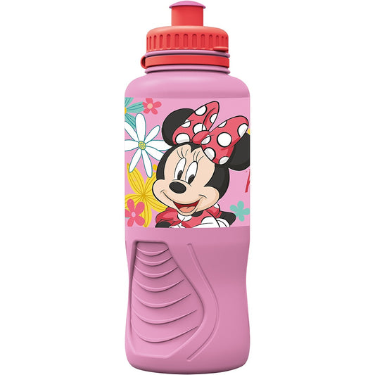Disney Minnie Spring Ergo Sports Water Bottle Plastic with Sports Cap for Kids – 430 ml, BPA-Free