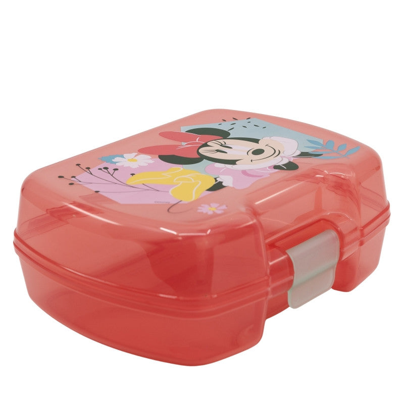 Disney Minnie Being More Premium Sandwich-Box aus Brotdose mit einem Fach für Kinder – 18 × 14 × 7 cm, BPA-frei