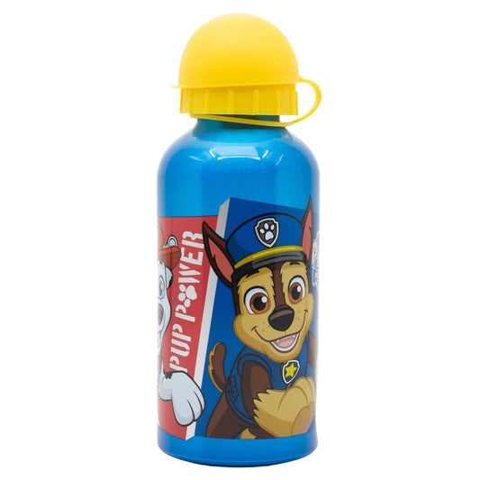 Paw Patrol Pup Power Aluminium-Trinkflasche mit Trinkverschluss für Kinder – 400 ml