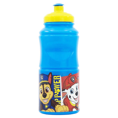Gourde en plastique Paw Patrol Pup Power avec bouchon sport pour enfants – 380 ml, sans BPA