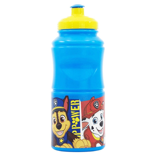 Gourde en plastique Paw Patrol Pup Power avec bouchon sport pour enfants – 380 ml, sans BPA