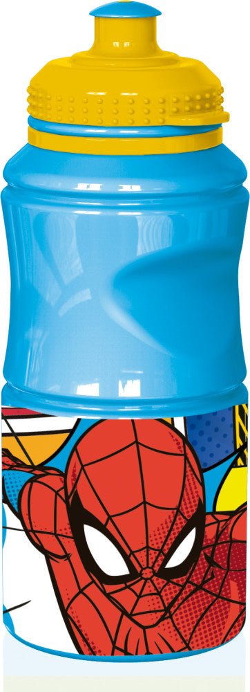 Spiderman Midnight Flyer Mond Sport-Trinkflasche aus Kunststoff mit Sportverschluss für Kinder – 380 ml, BPA-frei