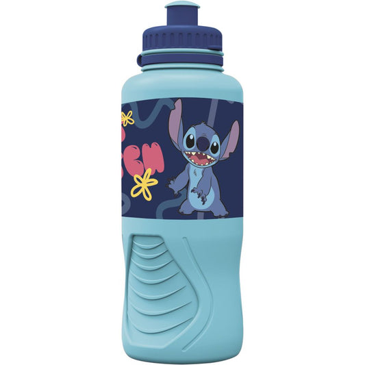 Disney Lilo and Stitch Palms Disney Lilo and Stitch Plastic Sports Water Bottle with Sports Cap for Kids - 430ml, BPA-free