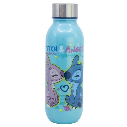 Disney Lilo & Stitch Love Plastic Drinking Bottle with Screw Cap for Kids - 640 ml, BPA-free
