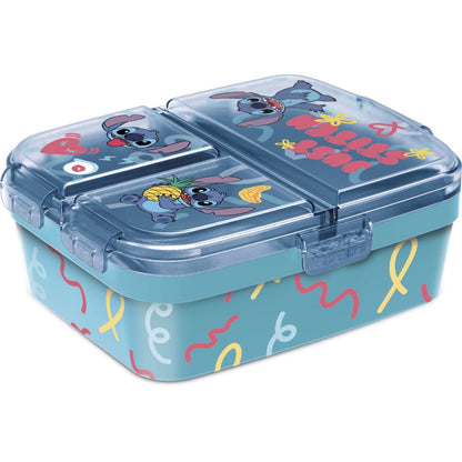 Disney Lilo et Stitch Boîte à lunch pour enfants avec plusieurs compartiments – 18 × 14 × 8 cm, sans BPA