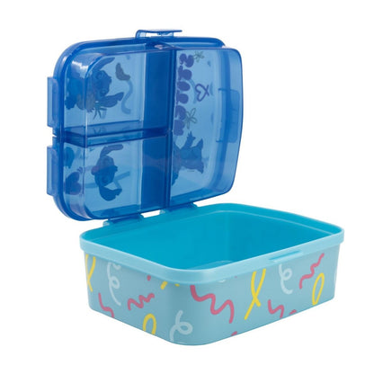 Disney Lilo et Stitch Boîte à lunch pour enfants avec plusieurs compartiments – 18 × 14 × 8 cm, sans BPA