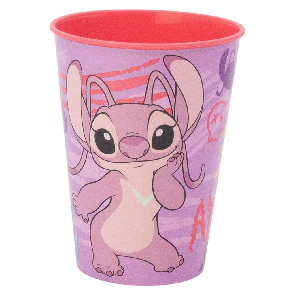 Disney Lilo and Stitch Angel Plastic Cup for Kids – 260 ml, BPA-Free