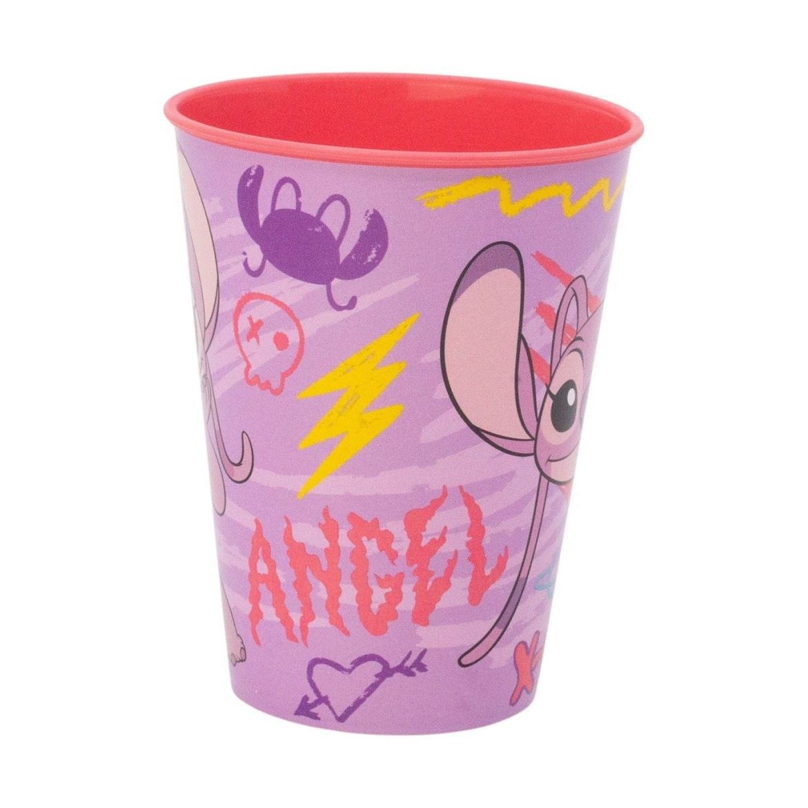 Disney Lilo and Stitch Angel Plastic Cup for Kids – 260 ml, BPA-Free