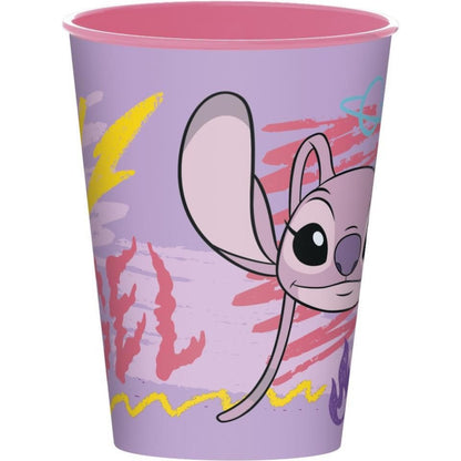 Disney Lilo and Stitch Angel Plastic Cup for Kids – 260 ml, BPA-Free