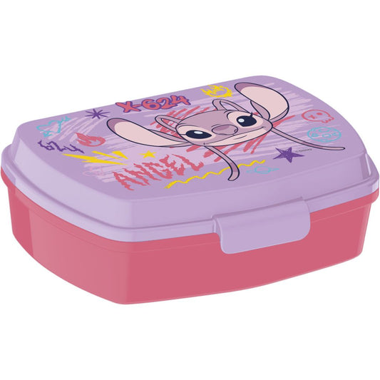 Disney Lilo and Stitch Angel Lunch Box with One Compartment for Children - 17 x 14 x 6.5 cm, BPA-Free