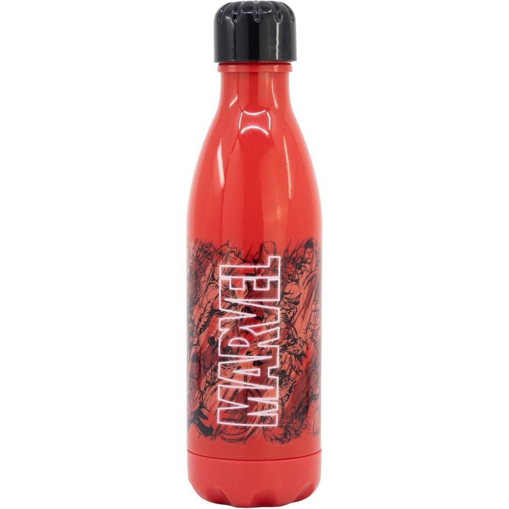 Avengers Red Marvel Kunststoff-Trinkflasche mit Schraubverschluss für Kinder – 660 ml, BPA-frei