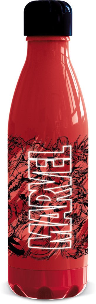 Avengers Red Marvel Kunststoff-Trinkflasche mit Schraubverschluss für Kinder – 660 ml, BPA-frei