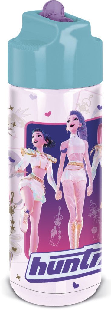 K-pop Demon Hunters Stars Hydro Tritan Kunststoff-Trinkflasche mit Strohhalm für Kinder – 540 ml, BPA-frei