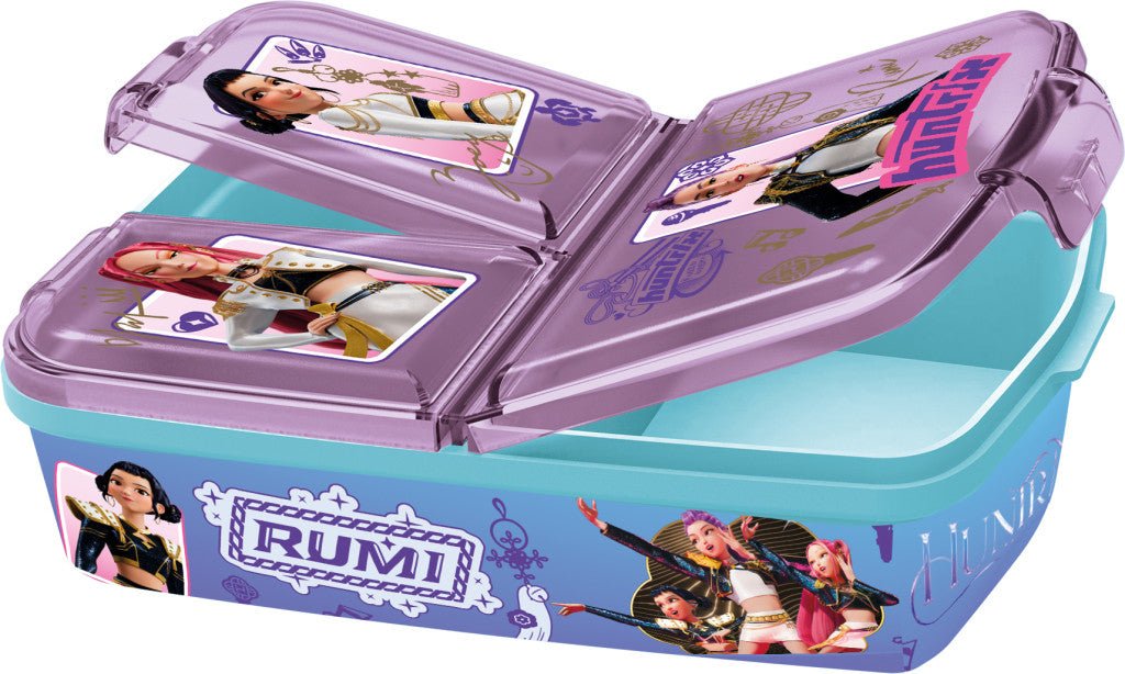 K-pop Demon Hunters Hunter X Mehrfach-Fach , Sandwich-Box Mehrfach unterteilte Brotdose für Kinder – 18 × 14 × 6 cm, BPA-frei