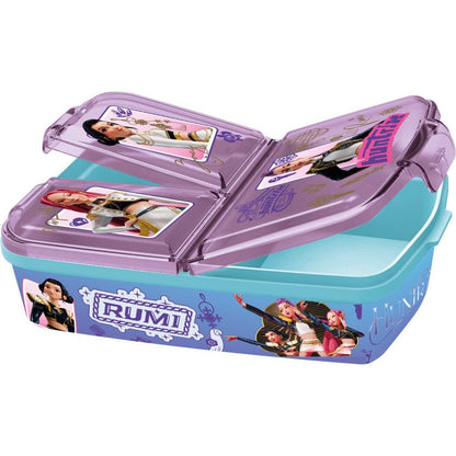 K-pop Demon Hunters Hunter X Mehrfach-Fach , Sandwich-Box Mehrfach unterteilte Brotdose für Kinder – 18 × 14 × 6 cm, BPA-frei