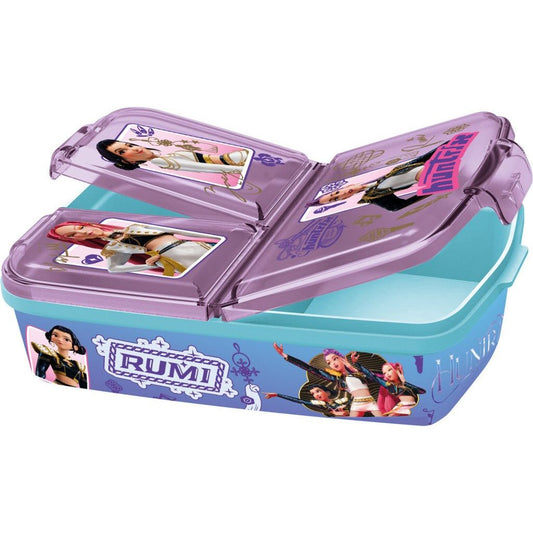 K-pop Demon Hunters Hunter X Mehrfach-Fach , Sandwich-Box Mehrfach unterteilte Brotdose für Kinder – 18 × 14 × 6 cm, BPA-frei