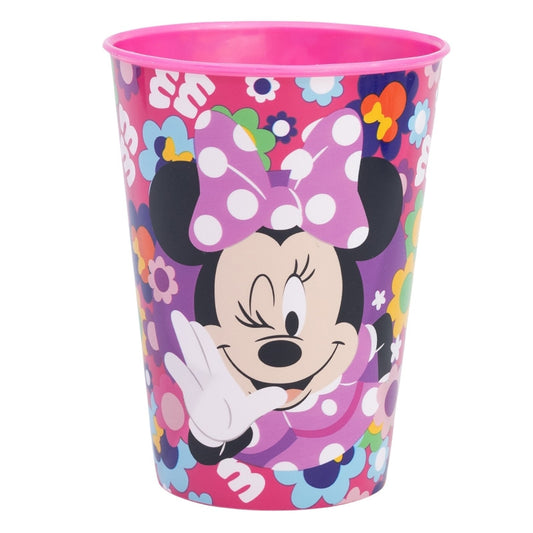 Disney Minnie Bold Florals Kids' Plastic Cup – 260 ml, BPA-free