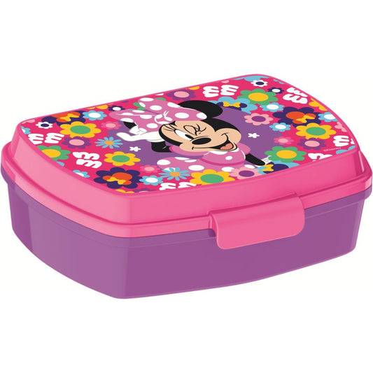 Disney Minnie Bold Florals Funny Lunchbox with One Compartment for Kids – 17 x 14 x 6.5 cm, BPA-Free
