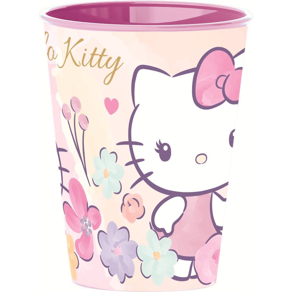 Hello Kitty Cute Kunststoffbecher für Kinder – 260 ml, BPA-frei