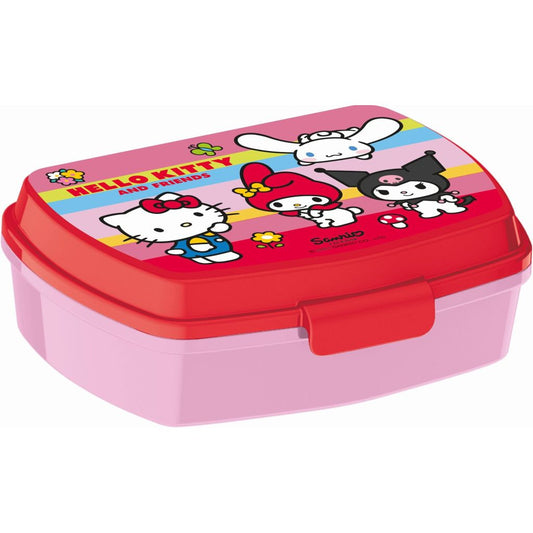 Hello Kitty and Friends | Funny Plastic Lunch Box with One Compartment for Children – 17 × 14 × 6.5 cm, BPA-Free
