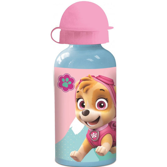 Gourde en aluminium Pat' Patrouille pour fille avec bouchon sport – 400 ml