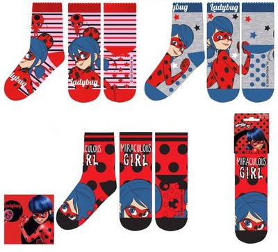 Miraculous Geschichten von Ladybug und Cat Noir Kinder dicke rutschfeste Socken 23-34