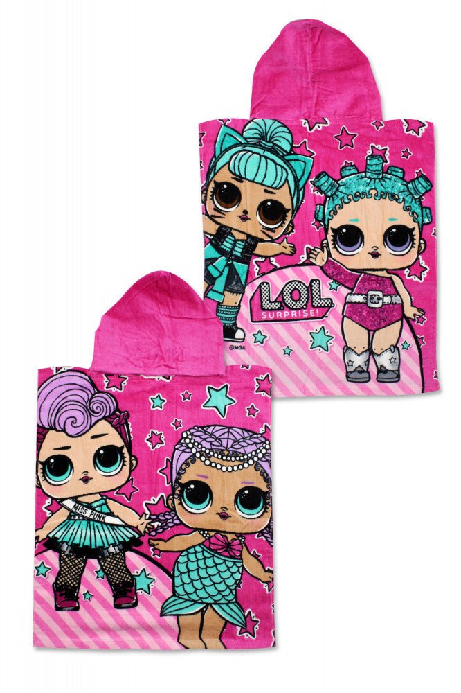 LOL Surprise! Pink Badeponcho für Kinder aus Baumwolle – 50 × 115 cm