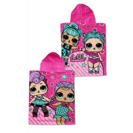 LOL Surprise! Pink Badeponcho für Kinder aus Baumwolle – 50 × 115 cm