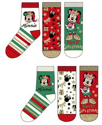 Disney Mickey Gift and Minnie Weihnachts-Kinderstrümpfe 23-34