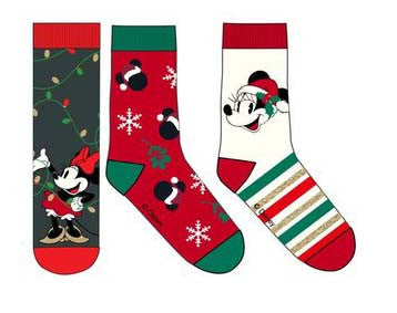 Disney Minnie Weihnachtssocken für Damen 36-41
