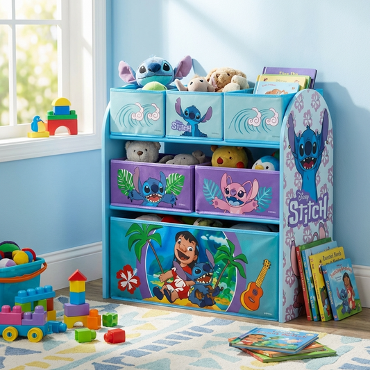 Disney Stitch Spielzeugregal für Kinder – Aufbewahrungsschrank für Spielzeug & Bücher