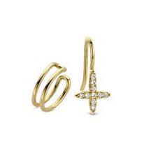 Victoria Goldfarbenes Ohrring und Ohr Manschette