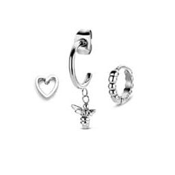 Victoria Silberne Bienen Ohrring Set