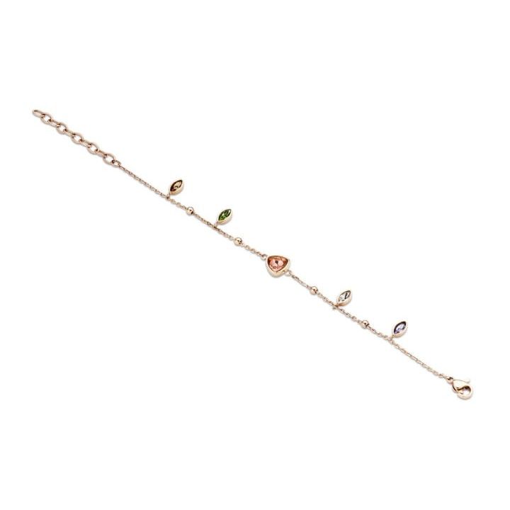 Victoria Armband mit farbigen Edelsteinen in Roségold