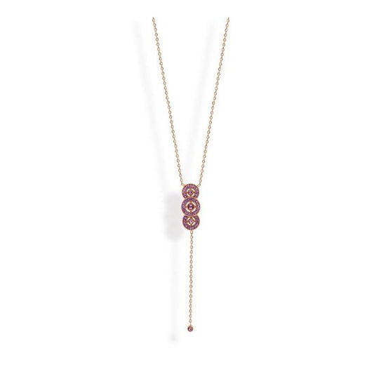 Victoria Rosegold-farbene rosa Stein-Halskette
