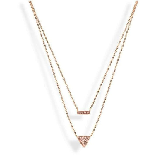 Victoria Rosegold rosafarbene Stein Halskette